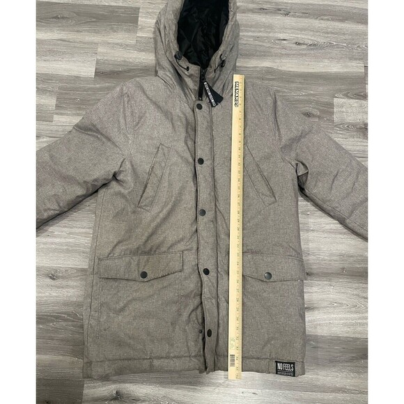 Winter Parka Puffer Coat Quilted Lined Pockets Divided H&M Hooded Fill Zip Long - Picture 8 of 16